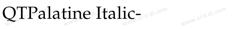 QTPalatine Italic字体转换